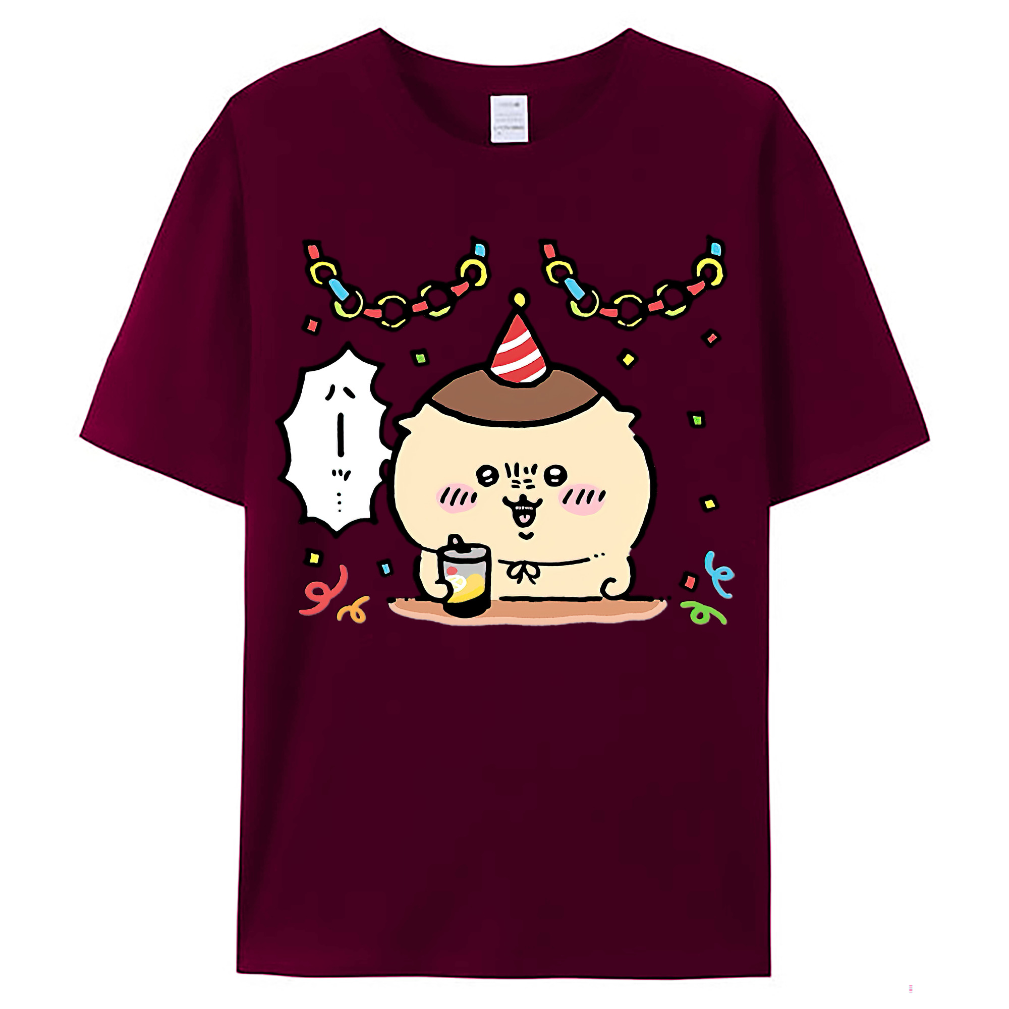 （画像用） ちいかわ くりまんじゅう Chii-kawa kuri manjū レディースカジュアルプリントTシャツ（綿100％）